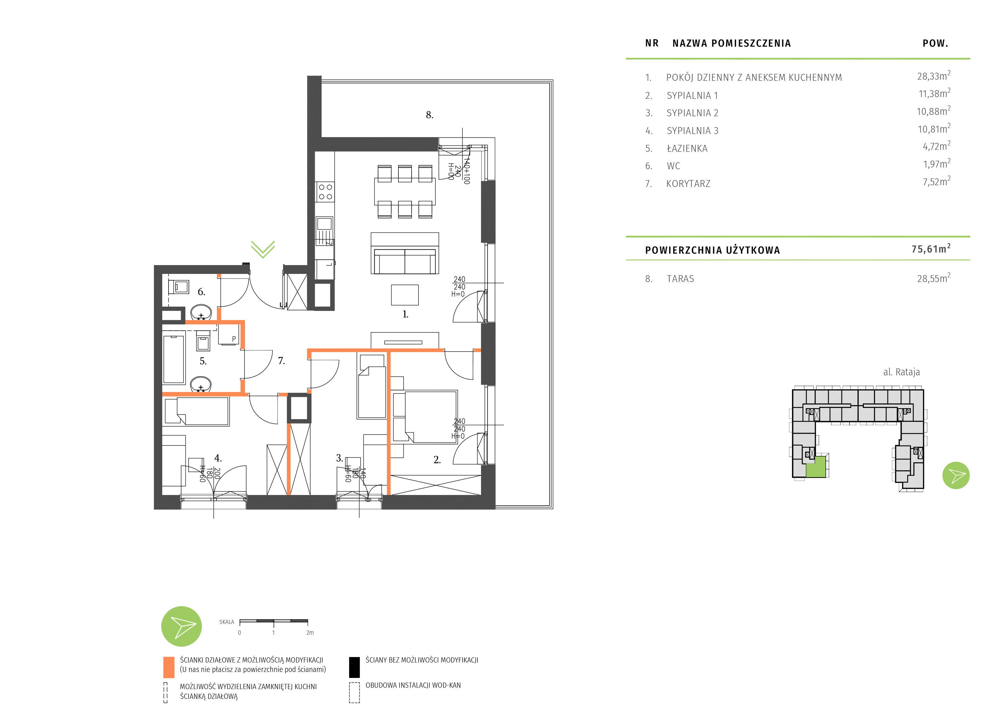 Plan mieszkania A.1.3.01