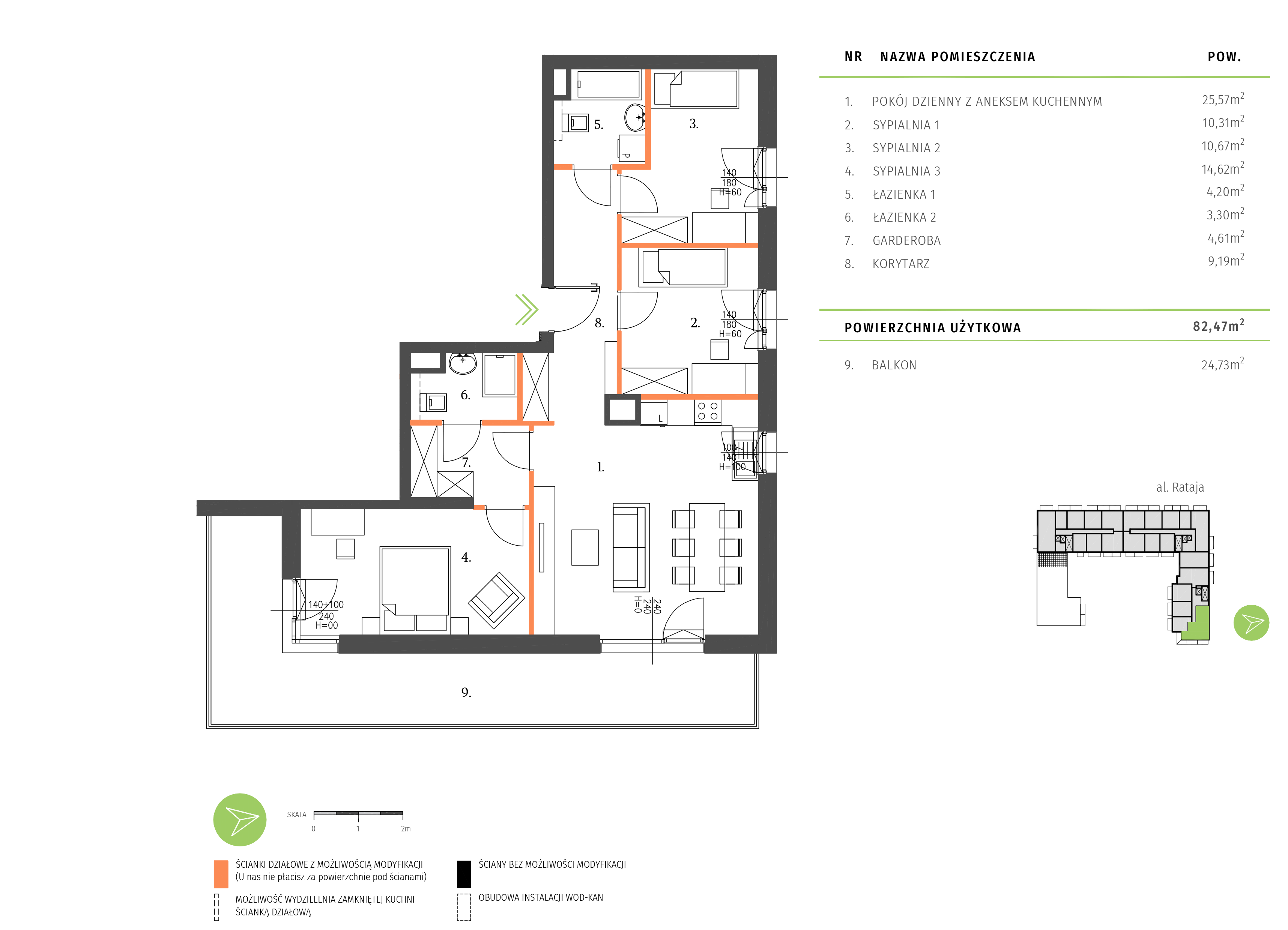 Plan mieszkania A.4.4.01